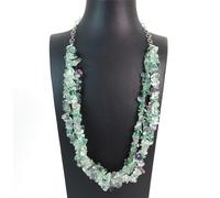 Collana a tre fili in Fluorite con chiusura e catena in Argento 925. MadeinItaly
