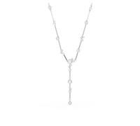 Collana a Y Constella Crystal Pearl, tagli Round, Bianco, Placcato rodio