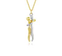 Collana Abbraccio, Collana Unità, Collana Abbraccio Affettuoso Coppie Collana per Lui e Lei, la Storia di due Amanti Collana Gioielli Ciondolo Collana, (colore argenteo e rame)