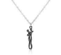Collana abbraccio in argento sterling 925 per donne e uomini, catena con ciondolo girocollo abbracciante collane da uomo coppia di amanti, baci abbracci