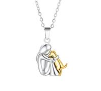 Collana Abbraccio per Accessori per Donne e Uomini, Collana per Cani abbracciata, Mamma e Bambino abbracciano Il Ciondolo di Ali di Angelo, abbracci a Due Mani e Collana di Baci, collane abbracci per