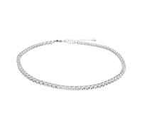 Collana, Accessori for ragazze con zirconi Collane a catena da uomo a for girocollo in argento rosario Regalo di compleanno bianco(White Goldx2pcs,41x0.3cmx2pcs)