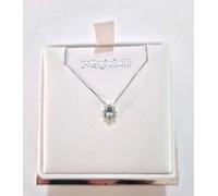 COLLANA ACQUAMARINA Ovale E DIAMANTI In Oro Bianco 18 Karati 750% PG GIOIELLI