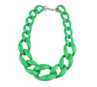 Collana acrilica Catena clavicola esagerata Collana oversize Accessori Paperclip Link Collana Multicolore Resina Chunky Link Chain Hip Hop Punk Collana E