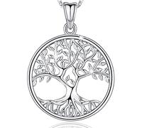 Collana Albero della Vita Donna Ciondolo Albero della Vita Argento 925,Idee Regalo per Donna Mamma Moglie Nonna Figlia,Regali Compleanno Regalo Natale Regali Festa Della Mamma Regali per La Laurea