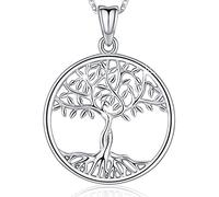 Collana Albero Della Vita Donna, Ciondolo Albero Della Vita Argento Sterling 925, Idee Regalo Gioielli con Albero Della Vita per Donne Ragazze Mamma Moglie