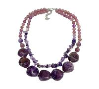 Collana alla moda a due strati ciondolo acrilico portatile per abiti quotidiani gioielli da donna alla moda, One Size, come descritto, come descritto