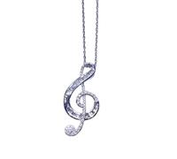 Collana alla moda con ali di cristallo per le donne luna stella nota musicale clavicola catena brillante strass dichiarazione girocollo gioielli moda