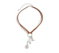 Collana alla moda con cappello da cowboy, collana unica con ciondolo lungo in lega, adatta per look casual e cowboy occidentali, Misura unica, come descritto, come descritto