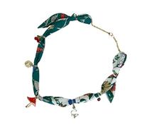 Collana alla moda con ciondolo a forma di cuore e fungo combinata con sciarpa a nastro catena gioielli per le donne accessorio unico gioielli formali casual, One Size, come descritto, come descritto