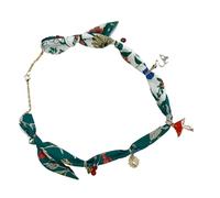 Collana alla moda con ciondolo a forma di cuore e fungo combinata con sciarpa a nastro catena gioielli per le donne accessorio unico ciondolo a forma di cuore collana, One Size, come descritto, come