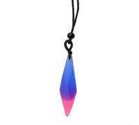 Collana alla moda con stella luminosa in resina, design irregolare unico per gioielli Aurora, bagliore accattivante (rosso)