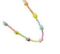 Collana alla moda con stelle dopamina con perline arcobaleno caratteristica per le donne catena a strati alla moda gioielli regalo dolce e fresco catena, necklace, come descritto, come descritto