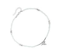 Collana alla moda minimalista con ciondolo a forma di uccello, catena regolabile, leggera catena clavicola per le donne regalo gioielli alla moda collo minimalista, Misura unica, come descritto, come
