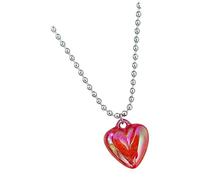 Collana alla moda regolabile multicolore a forma di cuore in acciaio al titanio gioielli per l'uso quotidiano ciondolo bolla scintillante collana catena in acciaio titanio estensore gioielli alla moda