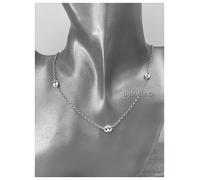 Collana Alternanza Maglie Chicco Di Caffè In Argento Massiccio 925/1000