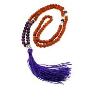 Collana ametista perle preoccupanti perle Mala Rudraksha pietre preziose...