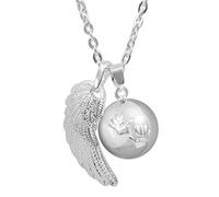 Collana Angeli Gravidanza, AEONSLOVE Stelline Luna Ali d'angelo Trifoglio Collana Lunga Donna Con Ciondolo Chiama Angeli Bola Messicana Maternita per Mamma e Bambino Regalo Originale Bel Gioielli
