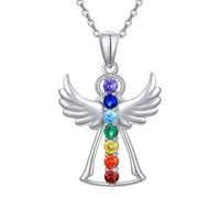 Collana Angelo Grazioso Arcobaleno Collana Donna Moda Trend Vestire Bella Per Le Donne Studenti Universitari Gioielli Per La Vostra Signora Vale T Bar, 5x4cm, Metallo