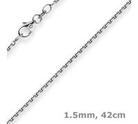 Collana Anker 1,5Mm 585 Oro Bianco Unisex 42Cm