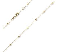 Collana Anker Con Perline Da 3Mm Bracciale In Oro Giallo 585 22-25Cm