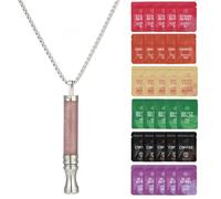 Collana Anxiety Breathing, Breathlac in legno, con Resistance & Flavoured Air Inner Filter Packs, Catena di Scioglimento dello Stress Breath con Olio Essenziale Naturale (Rosa)