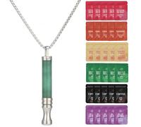 Collana Anxiety Breathing, Breathlac in legno, con Resistance & Flavoured Air Inner Filter Packs, Catena di Scioglimento dello Stress Breath con Olio Essenziale Naturale (Verde)
