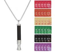 Collana Anxiety Breathing, Breathlac in legno, con Resistance & Flavoured Air Inner Filter Packs, Catena di Scioglimento dello Stress Breath con Olio Essenziale Naturale (Nero)