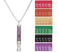 Collana Anxiety Breathing, Breathlac in legno, con Resistance & Flavoured Air Inner Filter Packs, Catena di Scioglimento dello Stress Breath con Olio Essenziale Naturale (Viola)