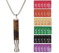 Collana Anxiety Breathing, Breathlac in legno, con Resistance & Flavoured Air Inner Filter Packs, Catena di Scioglimento dello Stress Breath con Olio Essenziale Naturale (Marrone)