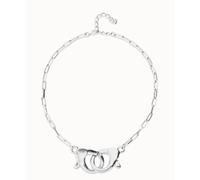 Collana argentata con grande moschettone ad incastro