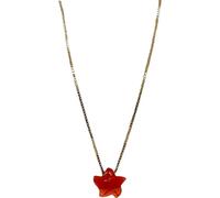 COLLANA ARGENTO PLACCATO ORO CON CIONDOLO STELLA IN CORALLO