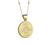 Collana argento sterling 925 22 mm catena 18 pollici gioielli stoici amor fati con citazione latina ama il tuo destino compagno memento mori filosofia placcatura oro|LKRPG_00412