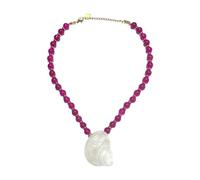 Collana artigianale con conchiglie e perle, orecchini versatili per casual o formali, accessori da donna vintage unici, One Size, come descritto, come descritto