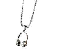 Collana Auricolare Acciaio Inossidabile Cool Hip Hop Punk Gioiello Musicale