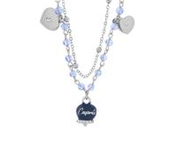 Collana BELVEDERE SILVER CUORI PERLINE BLU Amo Capri Donna