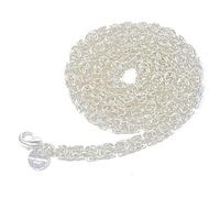 Collana BIZANTINA rotonda argentata uomo donna girocollo catenina catena