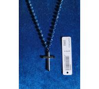 Collana Blu Croce Uomo Regalo per Compleanno Sagapo Acciaio SSR02 S'agapo