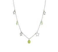 Collana Boccadamo AMY Donna Acciaio Pendenti Cuori E Cristalli Verdi _MK/GR21