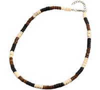 Collana Bohemien in Acciaio per Uomo Donna Chippato di Conchiglia di