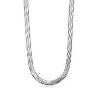 Collana Bracciale Maglia Snake Piatta Larga Set Acciaio S'Agapo Donna Sagapo