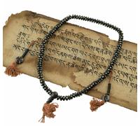 Collana Buddista Mala Tibetano Fatta A Mano Perle Piatte 8Mm 2 Contatori # 2018