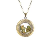 Collana cabochon in cristallo Frog and Toad Friends, 25, vetro, peridoto creato