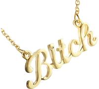 Collana Cagna, Collana con Ciondolo Lettera Cagna, Regalo Migliore Amico Amicizia Gioielli BFF per Donne Ragazze Durable Processing