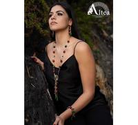 Collana Castiglia - Agata Prugna, Giada Verde e Rosa