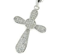 Collana catena ciondolo croce preghiera cristiana Gesù Cristo argento primave...