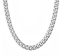 Collana catena in acciaio inossidabile per uomo o donna - argento, oro, nero o oro rosa - 3 mm/5 mm/7 mm larghezza - 45-60 cm lunghezza - con scatola di gioielli, Varios Tamaños, Acciaio inossidabile,