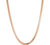 Collana Catena Serpente Piatta in Acciaio Inossidabile per Donna - Argento, Oro, Nero o Oro Rosa - Larghezza 2mm/3mm/5mm - Lunghezza 45-55cm - Confezionata in Scatola Gioielli (Oro Rosa 2mm, 55)
