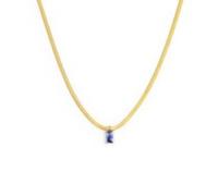 Collana catena snake con zircone baguette