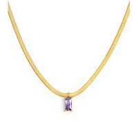 Collana catena snake con zircone baguette
